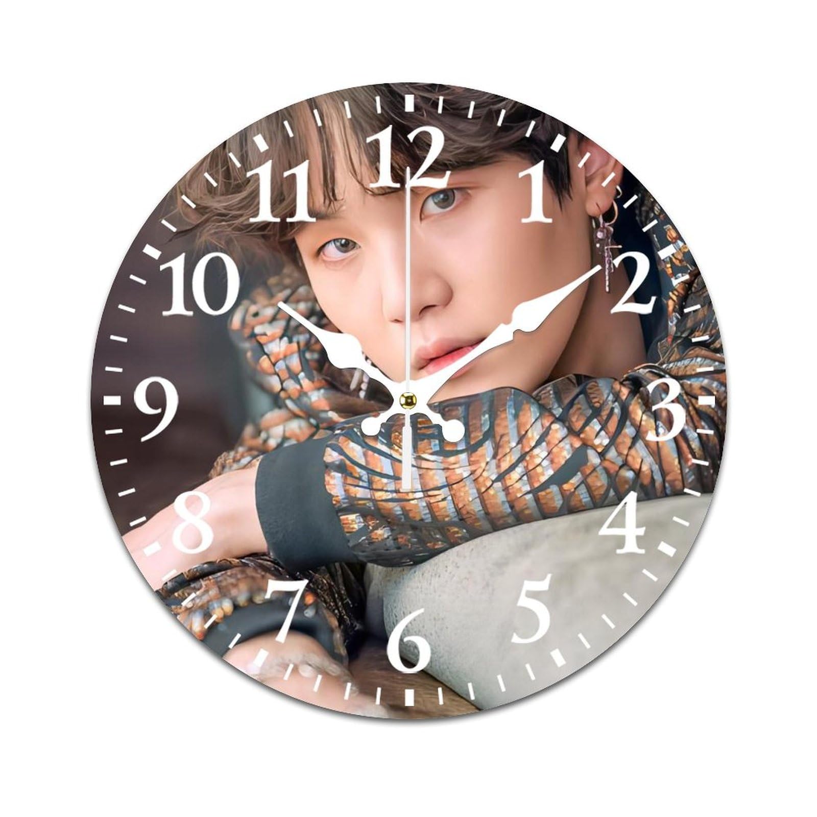 Amazon.co.jp: BTS-SUGA 時計 壁掛け時計 PVC 静音 薄型 軽量 大数字